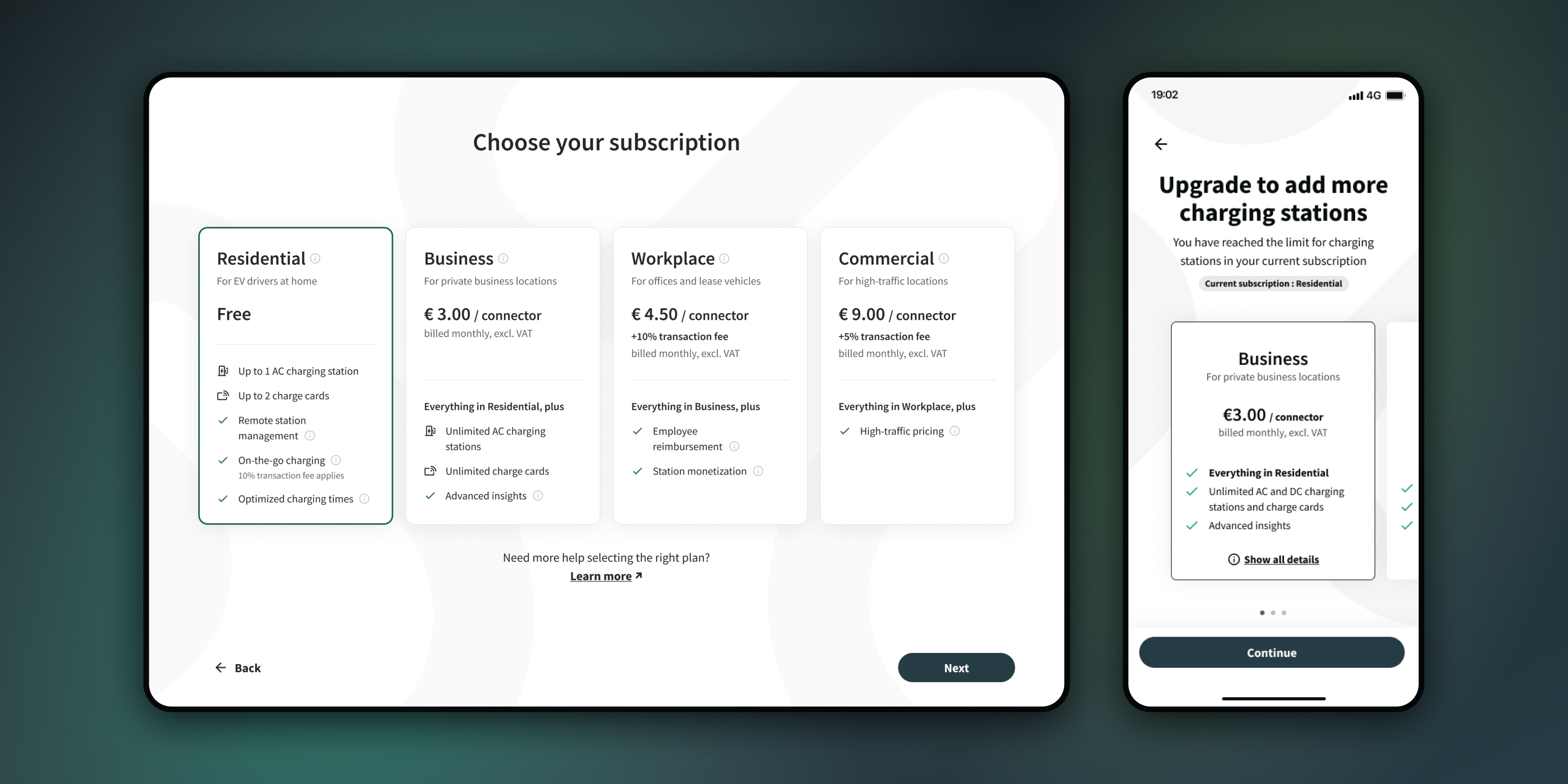 New onboarding flow - Subscription selection